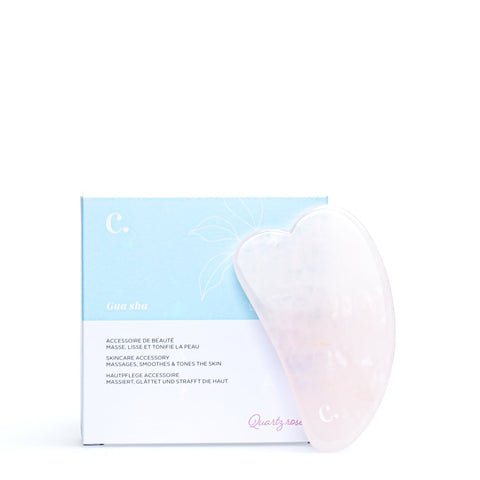 Gua sha en Quartz rose