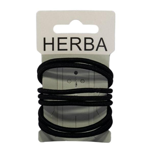 HERBA Haarbinder 5cm schwarz 8 Stk