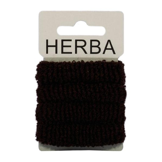 HERBA Haarbinder 4cm frottée schwarz 4 Stk