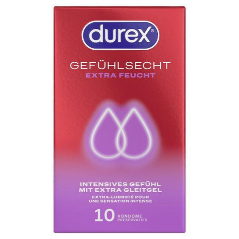 DUREX Präservativ Gefühlsecht Extra Feucht (10 Stk.)