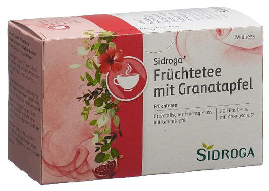 SIDROGA Thé de fruits à la grenade 20 sachets de thé 2 g