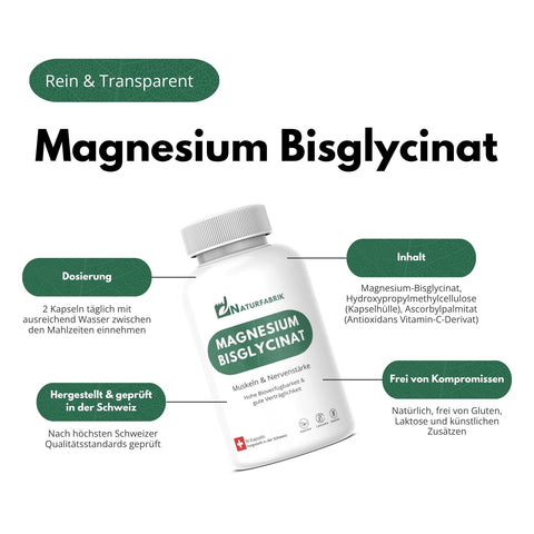 NATURFABRIK Magnesium Bisglycinat Kapseln 270 Stück (3er)