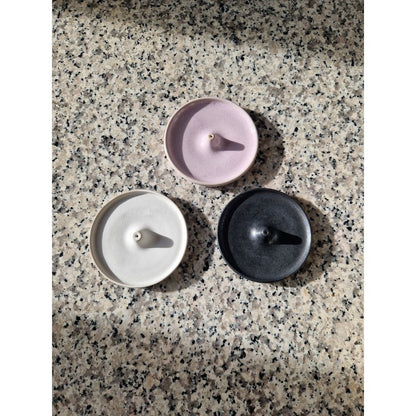 Support pour encens en bâtonnets en céramique noir