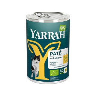 YARRAH Katzenfutter Paté Huhn, mit Spirulina & Meeresalgen, EU Bio 400 g