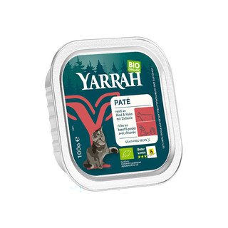 YARRAH Katzenfutter Paté Rind & Huhn, mit Chicorée, EU Bio 100 g