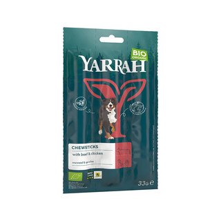YARRAH Hundefutter Kausticks, EU Bio 3 x 11 g