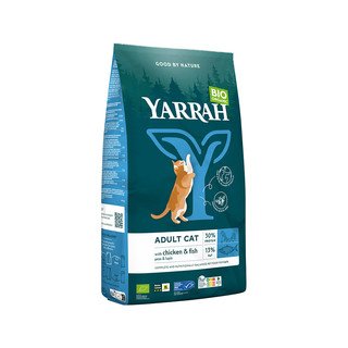 YARRAH Katzenfutter Adult Cat Huhn & Fisch, mit Erbsen & Lupinen, EU Bio 10 kg