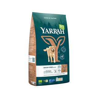 YARRAH Hundefutter Grain Free Huhn, mit Lupinen, Baobab & Fischöl, EU Bio 10 kg