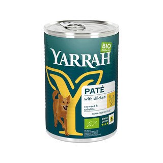 YARRAH Hundefutter Paté Huhn, mit Spirulina & Meeresalgen, EU Bio 400 g