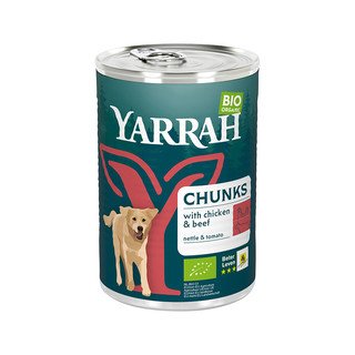 YARRAH Hundefutter Bröckchen Rind, EU Bio 405 g