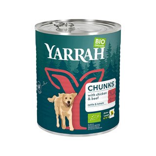 YARRAH Hundefutter Bröckchen Rind, EU Bio 820 g