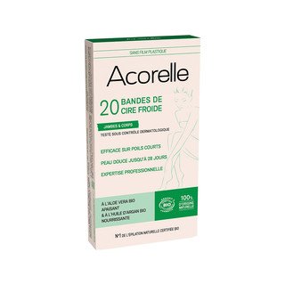 Acorelle Bandes de cire froide pour le corps, Cosmébio Cosmétique Naturelle