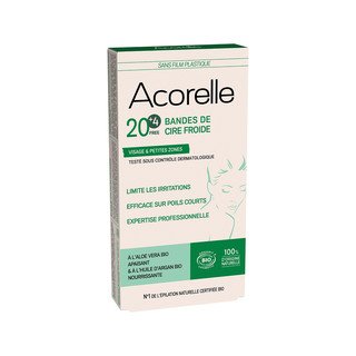 Acorelle Bandes de cire froide pour le visage, Cosmébio cosmétique naturel