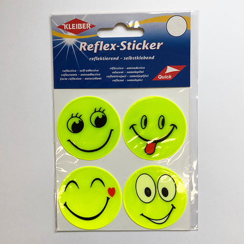 Kleiber Reflex-Sticker Happy Faces gelb