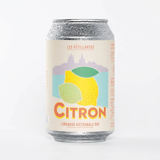 Limonade biologique « Les Pétillantes » — Citron — Canette 330ml