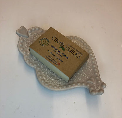 Seifenspender aus Keramik „Herz von Viana creme“