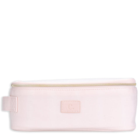 Trousse rose de toilette allongée