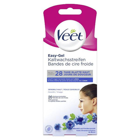 VEET Kaltwachsstreif Gesicht sens Haut 10 x 2 Stk