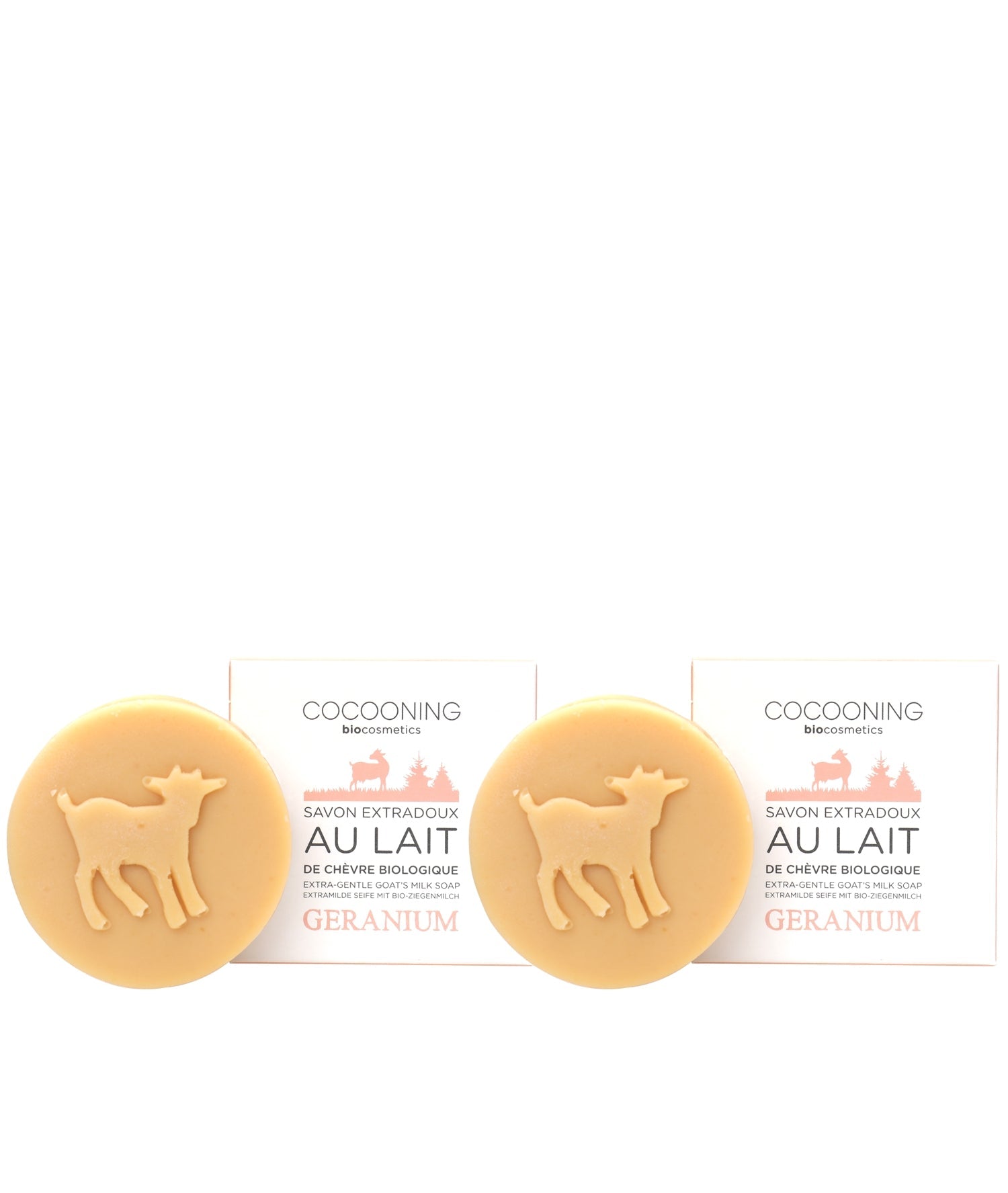 Duo-pack savons chèvre Géranium