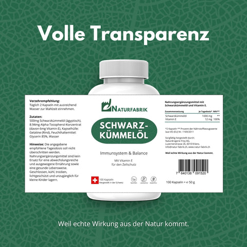 NATURFABRIK Capsule di olio di semi di Nigella sativa 100 capsule