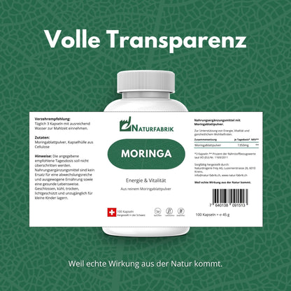 Capsule di Moringa NATURFABRIK 100 pezzi