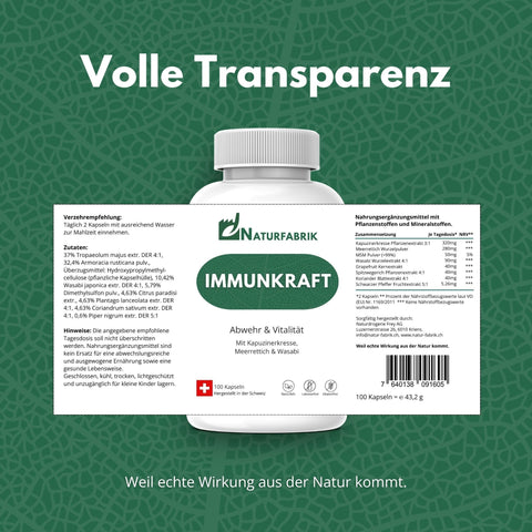 NATURFABRIK Immunkraft Capsule 100 pezzi