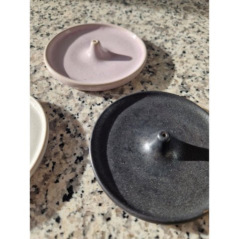 Support pour bâtons d'encens en céramique violet