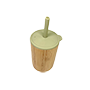 3952 VERRE AVEC COUVERCLE ET PAILLE VERT PASTEL