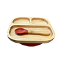 3990 SET DE REPAS ASSIETTE 3 COMPARTIMENTS TERRACOTTA ( ASSIETTE + CUILLERE )