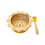 3563 SET DE REPAS BÉBÉ LION MOUTARDE ( BOL + CUILLERE )