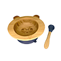 3983 SET DE REPAS BÉBÉ PANDA BLEU MARINE ( BOL + CUILLERE )