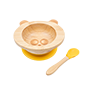 3280 SET DE REPAS BÉBÉ PANDA JAUNE ( BOL + CUILLERE )