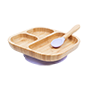 3679 SET DE REPAS BÉBÉ LILAS ( ASSIETTE + CUILLERE )