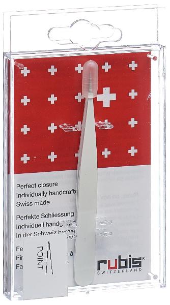 Pinzette appuntite RUBIS Bianco Inox