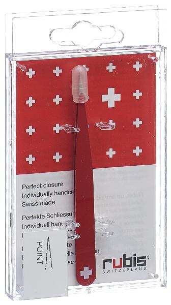 Pinze a punta RUBIS Swiss Cross Inox Rosso