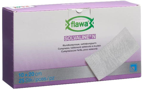 FLAWA Solvaline N Kompressen 10x20cm steril 25 Stk