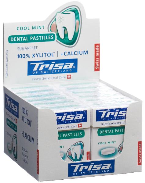 TRISA Dental Pastillen Fresh Mint Display 12 Stk