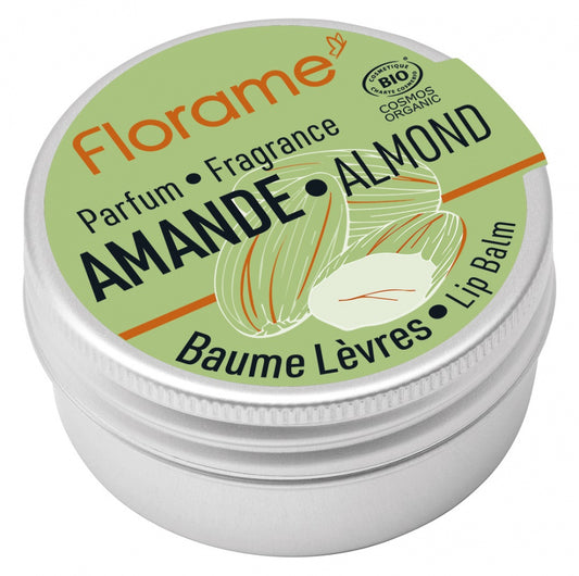 Florame Organic Almond Lip Balm – Shea Butter & Castor Oil – 12 g