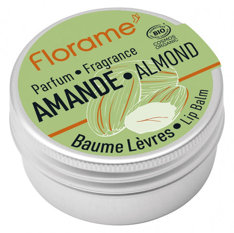 Florame Organic Almond Lip Balm – Shea Butter & Castor Oil – 12 g