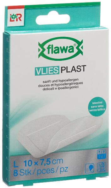 FLAWA Vlies Plast Pflasterstrips 7.5x10cm 8 Stk