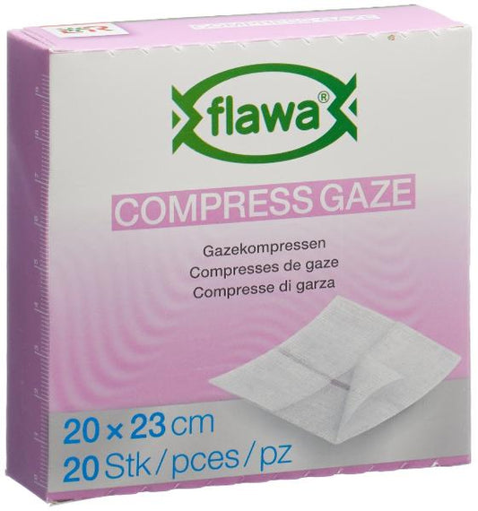 FLAWA Gazekompressen geschn 20x23cm keimred 20 Stk