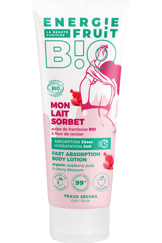 LAIT CORPS SORBET FRAMBOISE CERTIFIE BIO PAR ECOCERT