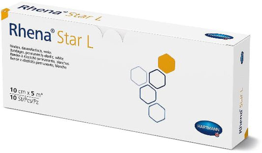 RHENA Star L Elastische Binde 10cmx5m weiss 10 Stk