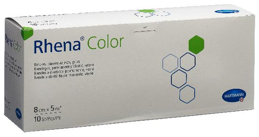 RHENA Color Elast Binde 8cmx5m grün offen 10 Stk