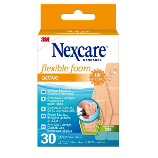 3M NEXCARE Pflaster Foam Activ 3 GrÃ¶ss ass 30 Stk