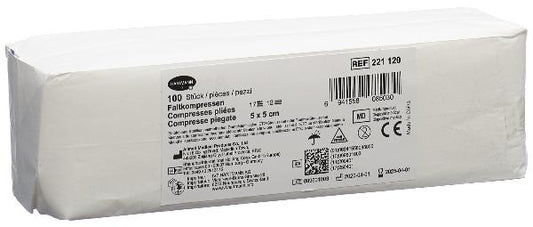 Compressa di garza piegata IVF T17 5x5 cm 12-strati 100 pezzi