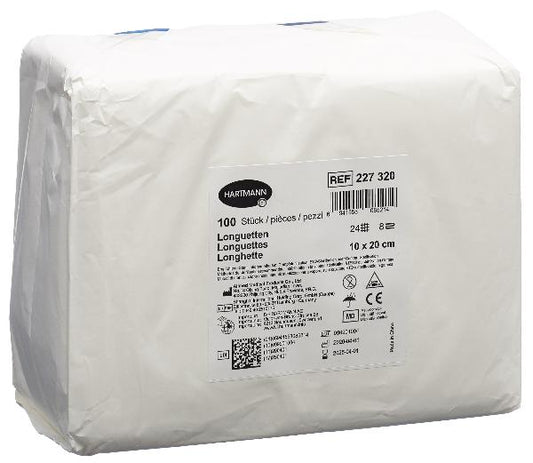 Garze di cotone Type 24 10 × 20 cm, 8-strati, 100 pezzi