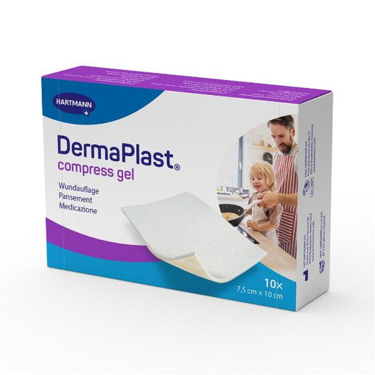 DERMAPLAST Compress Gel 7.5x10cm 10 Stk