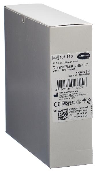 DERMAPLAST Stretch Gazebinde 4cmx4m weiss 20 Stk