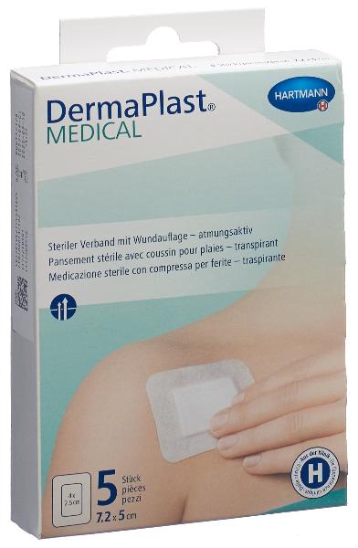DERMAPLAST Medical Vliesverband 7.2x5cm 5 Stk